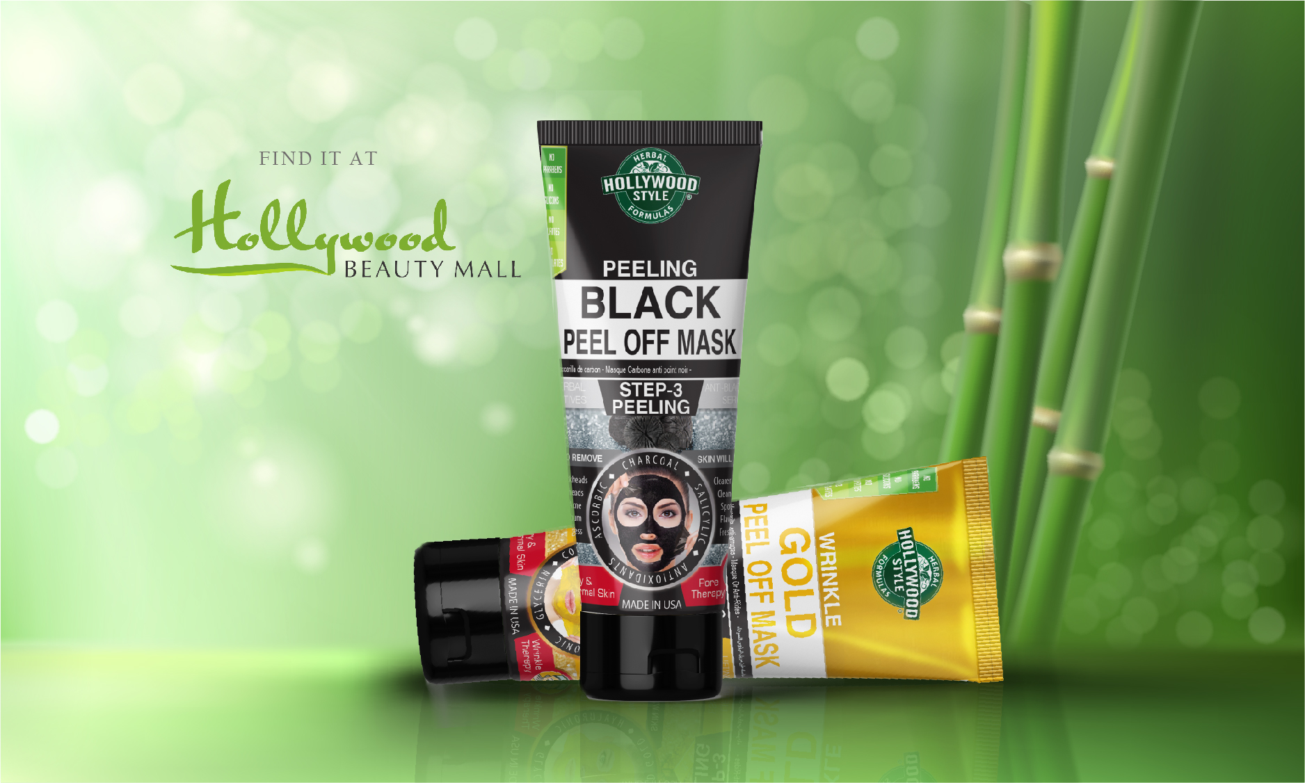 Hollywood Style USA cosmetics packaging